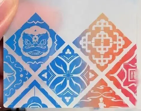 磨砂材质上的全彩渐变印刷